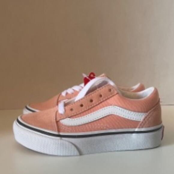 Vans Kids Girls Old Skool Sneakers Salmon/True White Size 10.5K NWOB - Picture 9 of 11